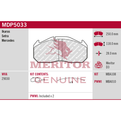 Meritor Remblokset MDP5033