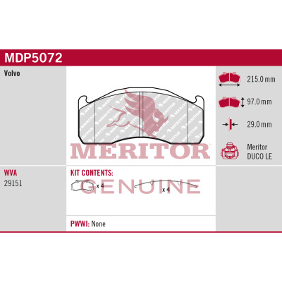 Meritor Remblokset MDP5072