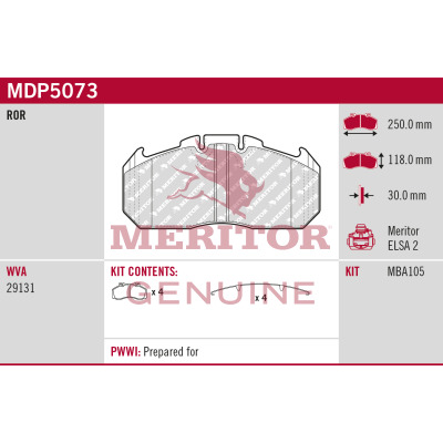 Meritor Remblokset MDP5073