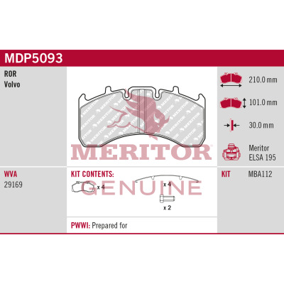 Meritor Remblokset MDP5093