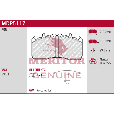 Meritor Remblokset MDP5117