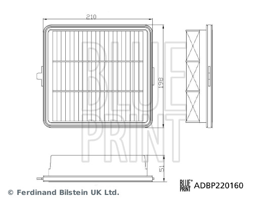 Blue Print Luchtfilter ADBP220160