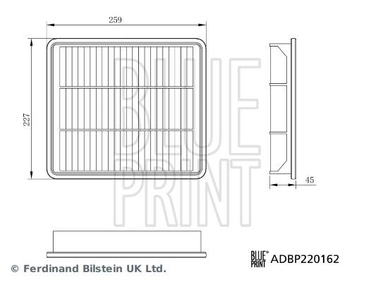 Blue Print Luchtfilter ADBP220162