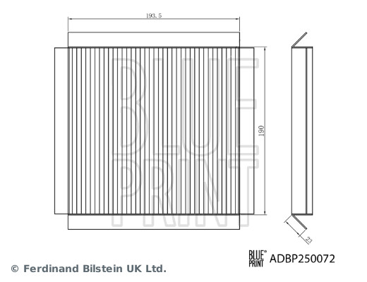 Blue Print Interieurfilter ADBP250072