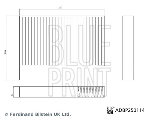 Blue Print Interieurfilter ADBP250114