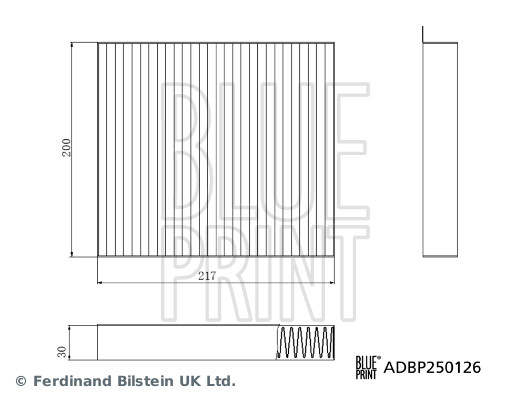 Blue Print Interieurfilter ADBP250126