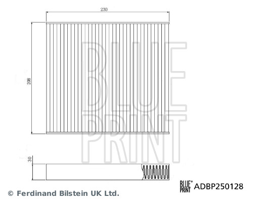 Blue Print Interieurfilter ADBP250128