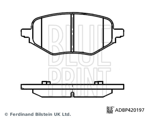 Blue Print Remblokkenset, schijfrem ADBP420197