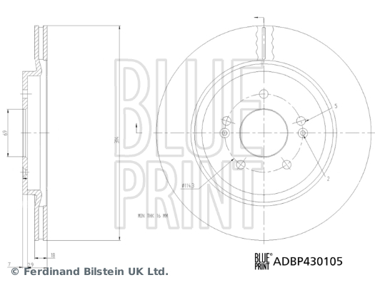 Blue Print Remschijven ADBP430105
