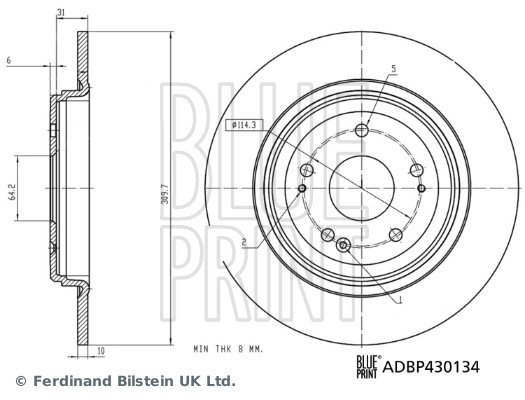 Blue Print Remschijven ADBP430134