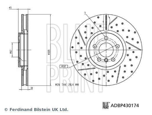 Blue Print Remschijven ADBP430174