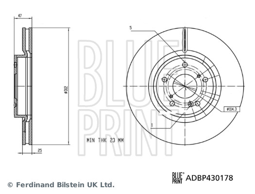 Blue Print Remschijven ADBP430178