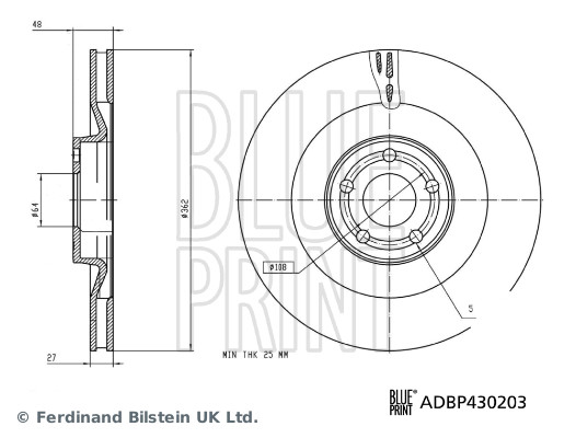 Blue Print Remschijf ADBP430203