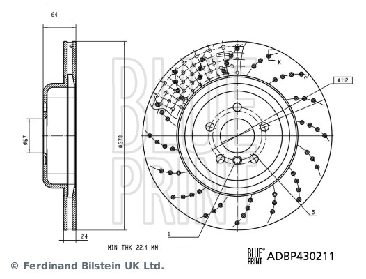 Blue Print Remschijf ADBP430211