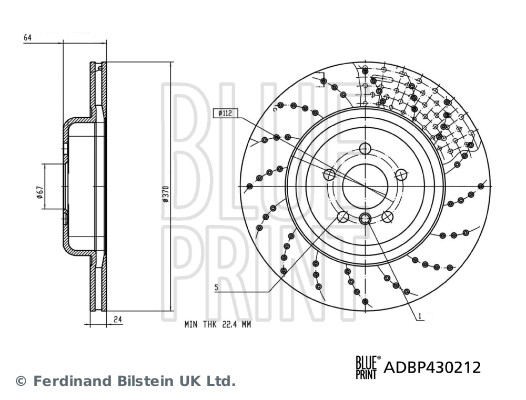 Blue Print Remschijf ADBP430212