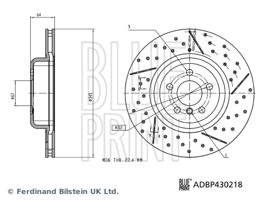 Blue Print Remschijf ADBP430218