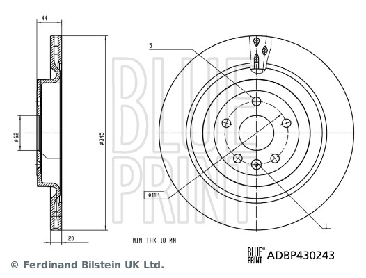 Blue Print Remschijf ADBP430243