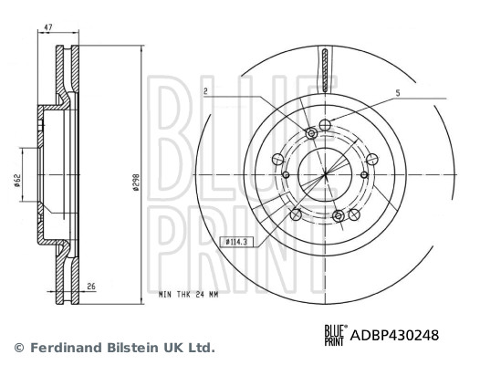 Blue Print Remschijf ADBP430248