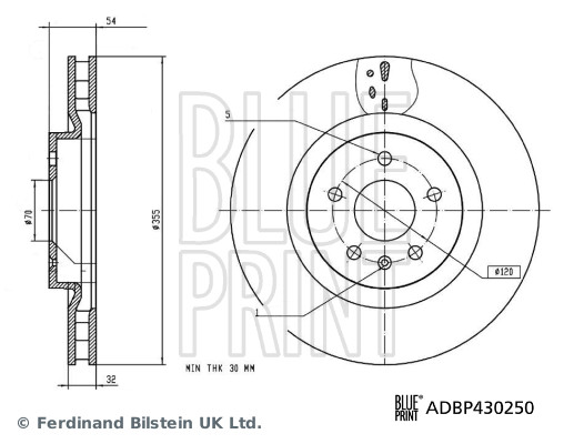 Blue Print Remschijf ADBP430250