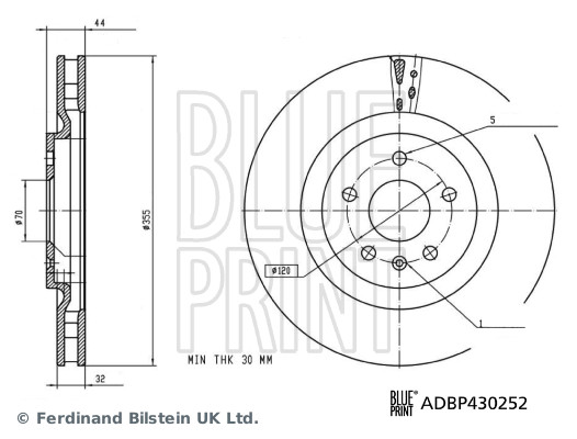 Blue Print Remschijf ADBP430252
