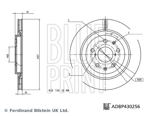 Blue Print Remschijf ADBP430256