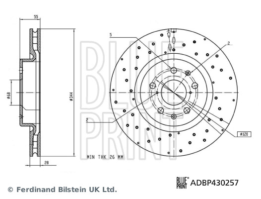 Blue Print Remschijf ADBP430257