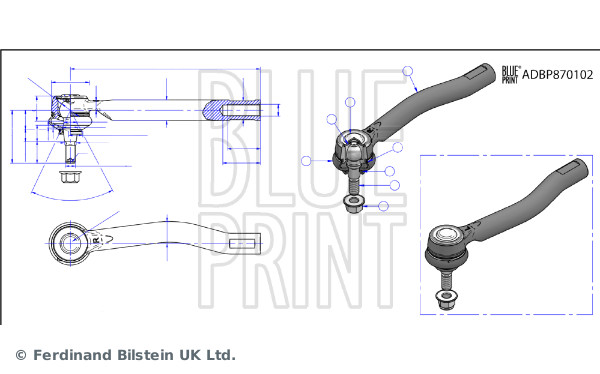 Blue Print Spoorstangeind ADBP870102