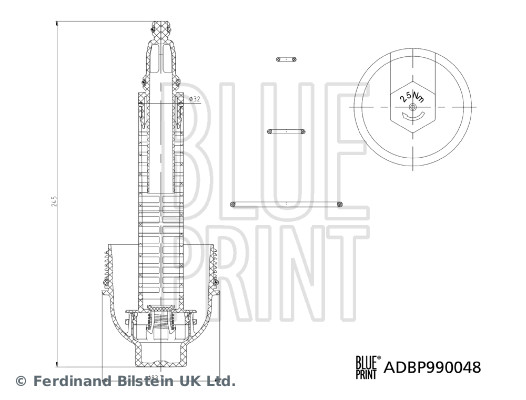 Blue Print Deksel, oliefilterbehuizing ADBP990048