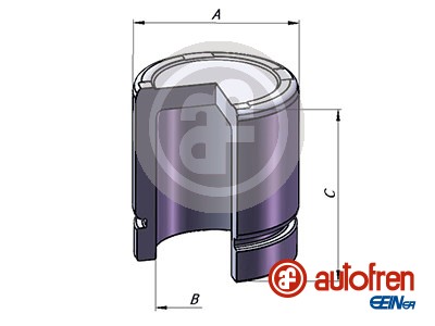 Autofren Seinsa Remzadel/remklauw zuiger D025357