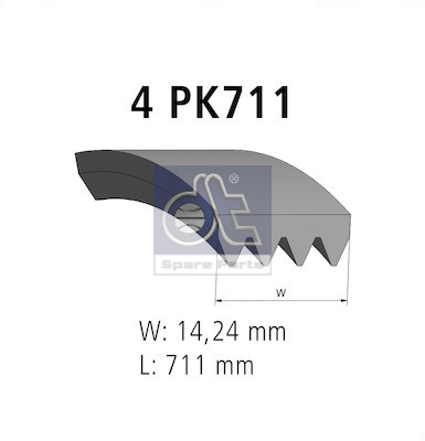 Dt Spare Parts Poly V-riem 11.12076