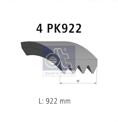 Dt Spare Parts Poly V-riem 13.43509SP