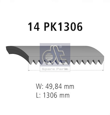 Dt Spare Parts Poly V-riem 3.34208