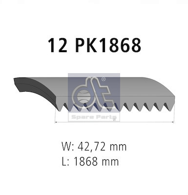 Dt Spare Parts Poly V-riem 3.34334