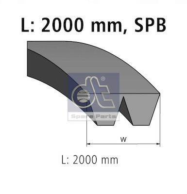 Dt Spare Parts Poly V-riemen kit 4.80646