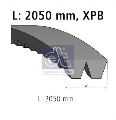 Dt Spare Parts Poly V-riemen kit 4.80675