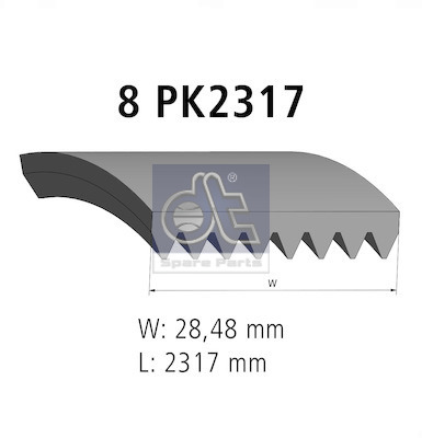 Dt Spare Parts Poly V-riem 4.81124