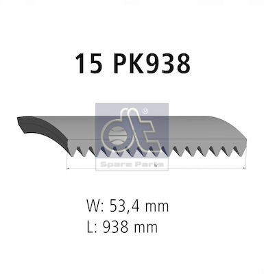 Dt Spare Parts Poly V-riem 7.54814