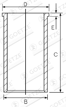 Goetze Engine Cilindervoering 14-451050-00