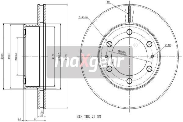 Maxgear Remschijven 19-2350