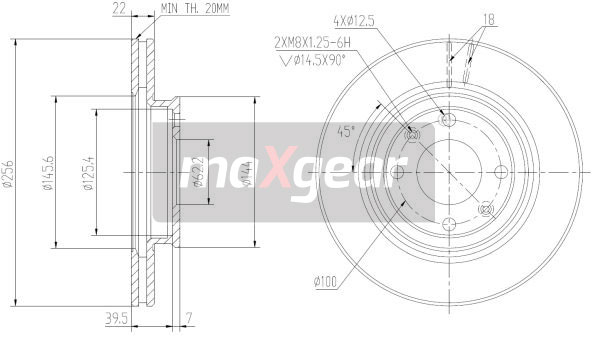 Maxgear Remschijven 19-2376MAX