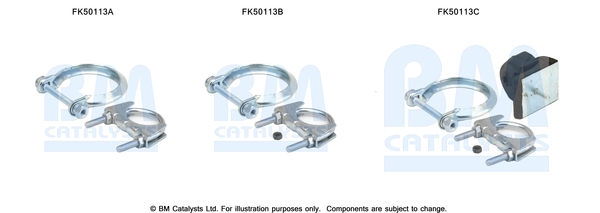 Bm Catalysts Uitlaat montageset FK50113