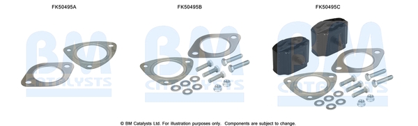 Bm Catalysts Uitlaat montageset FK50495