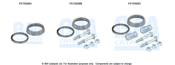 Bm Catalysts Uitlaat montageset FK70568