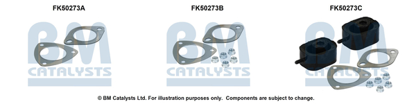 Bm Catalysts Uitlaat montageset FK50273