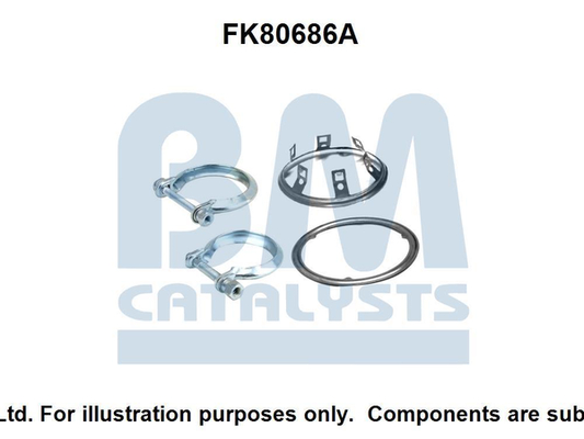 Bm Catalysts Montageset, katalysator FK80686