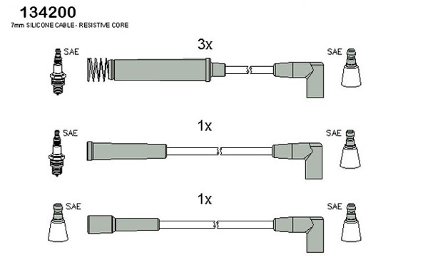 Hitachi Bougiekabelset 134200