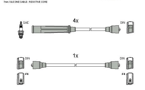 Hitachi Bougiekabelset 134218