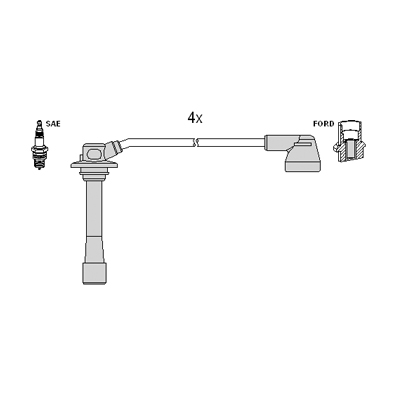 Hitachi Bougiekabelset 134273