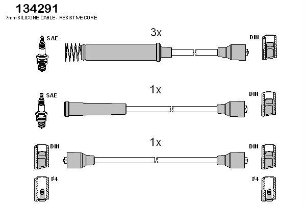 Hitachi Bougiekabelset 134291