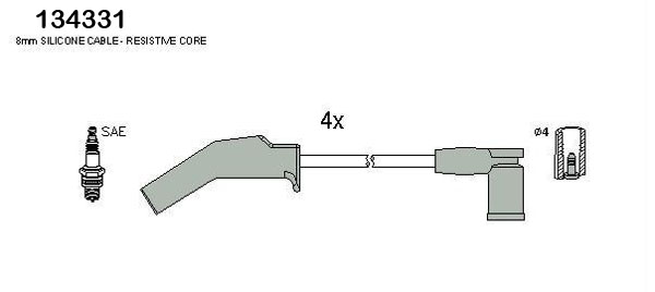 Hitachi Bougiekabelset 134331